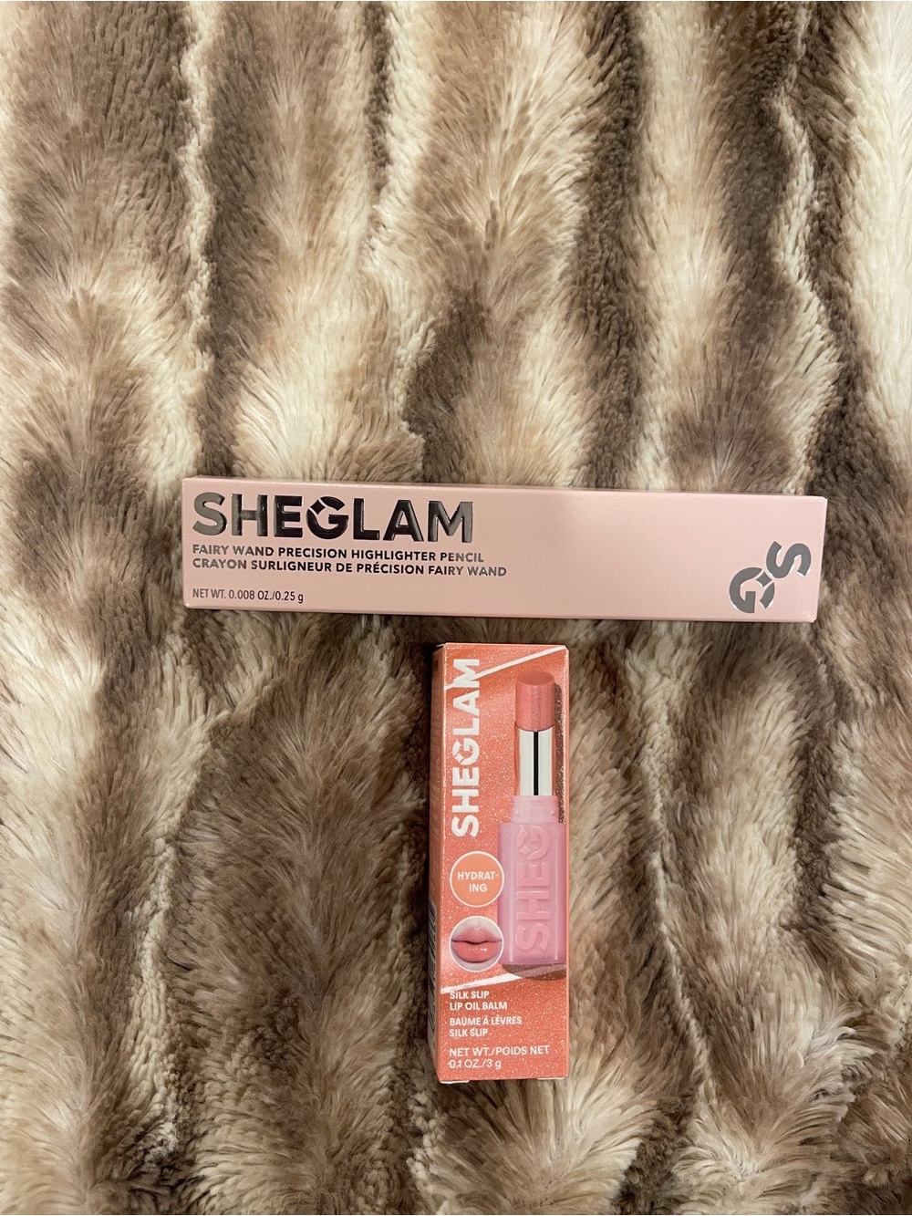 Sheglam Fairy Wand Highlighter Pencil & Silk Slip Lip Oil Balm Barely Blushed